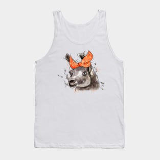 Llama watercolor print Tank Top